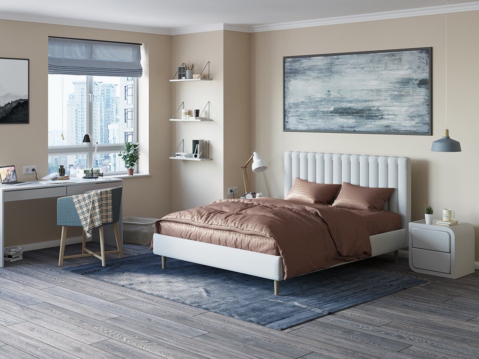 Кровать Madison Lite Diva Вечерний ирис (322), Микрофибра Без основания Кровать Madison Lite Diva Вечерний ирис (322), Микрофибра Без основания